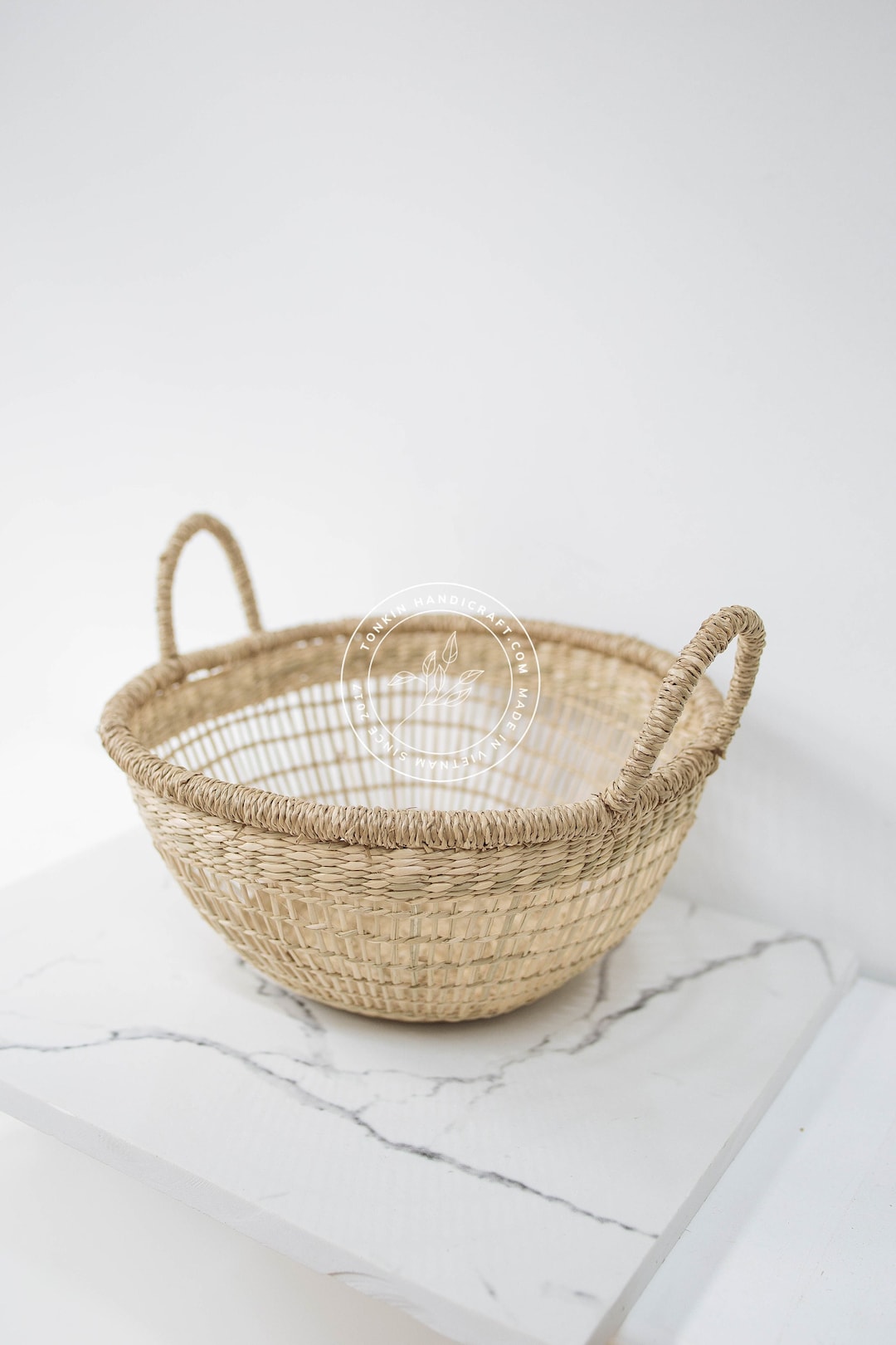 Seagrass Fruit Basket, Planter, Container, Natural Weave Basket