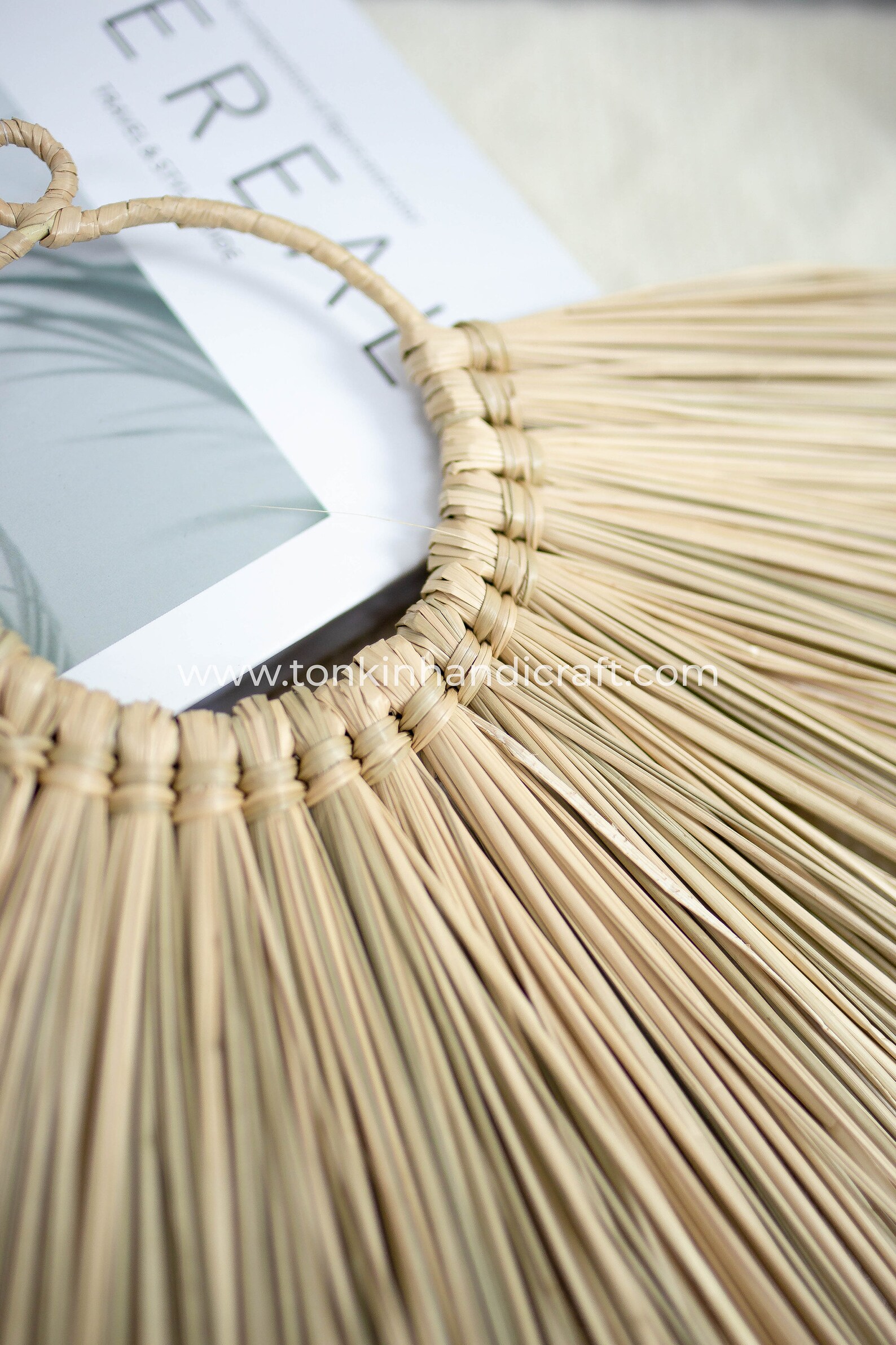 Seagrass Wall Hanging Fan Home Decor Handmade Woven Wall Decor Etsy