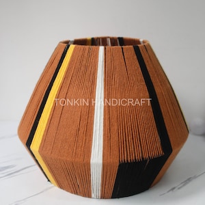 YARN Lampshade light pendant, Handicraft, handmade shop display decoration rustic gift, Housewarming Gift, Garden gift, Gift Home Decor