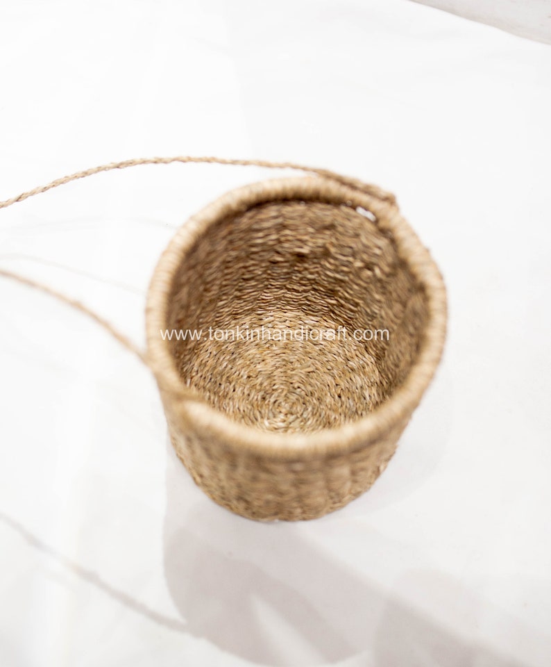 Seagrass Basket Hanging Fruit Basket Planter Container Etsy