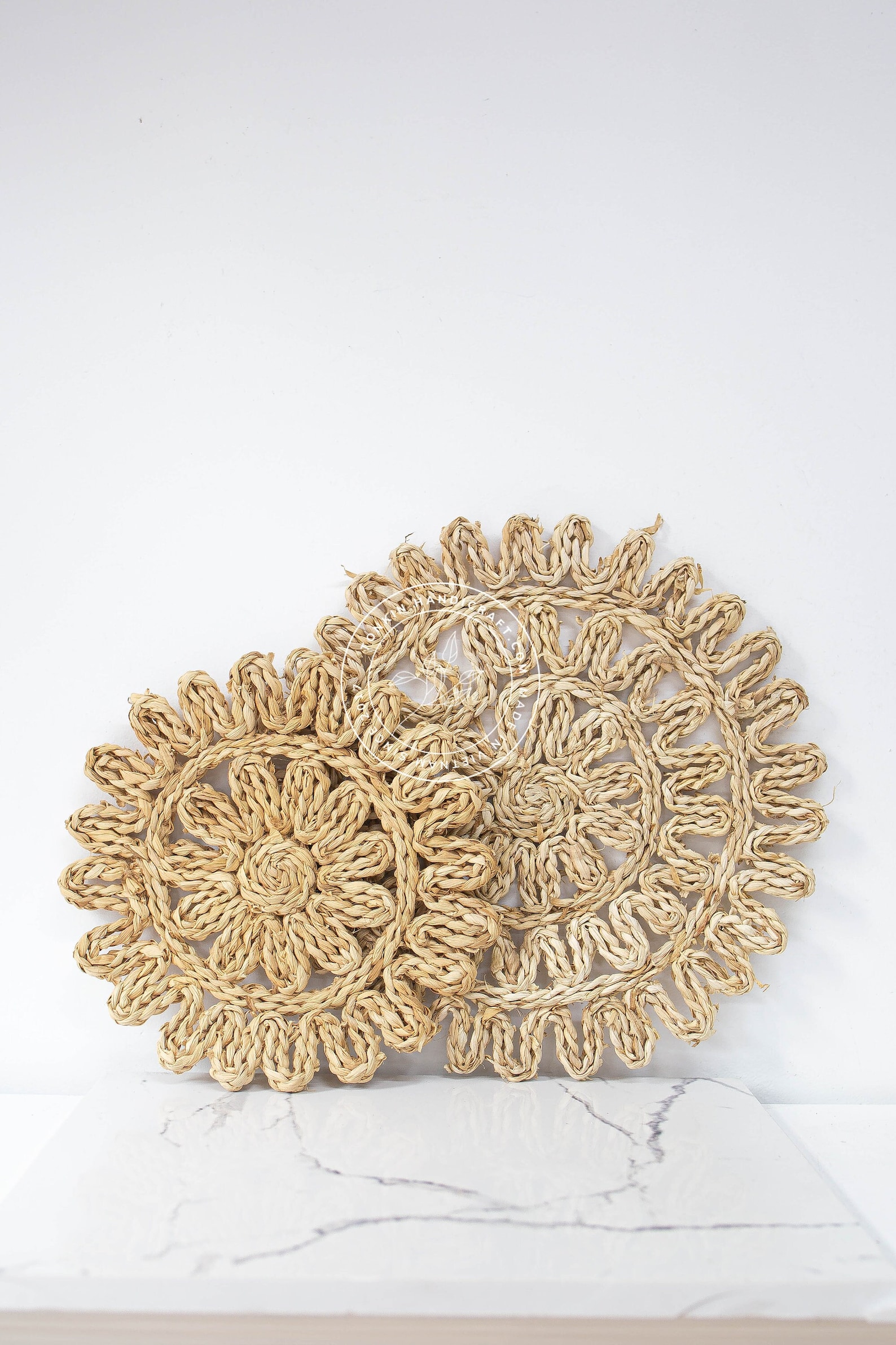 Set of 2 14.9 Placemats Round Wicker Placemat Woven Etsy