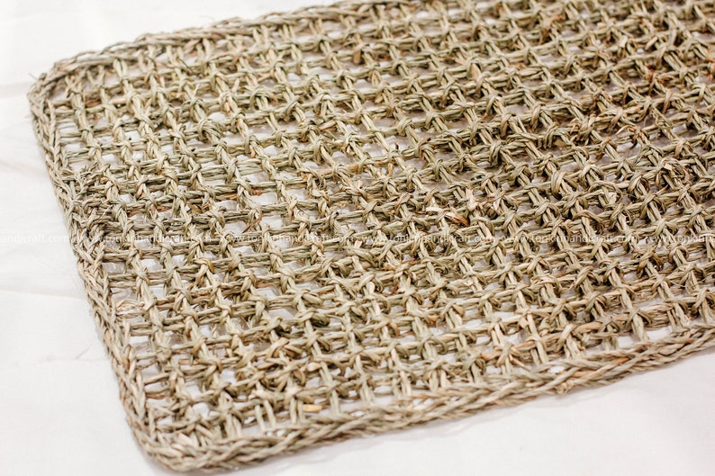 Braided Hand Woven Natural Rectangle Door Mat natural weave Etsy