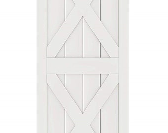 Diyhd White Sliding Barn Door Slab Mdf Solid Core Primed Etsy