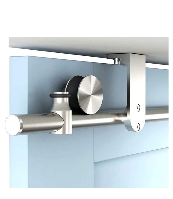 Diyhd Stainless Steel Flat Roller Ceiling Mount Sliding Barn Etsy