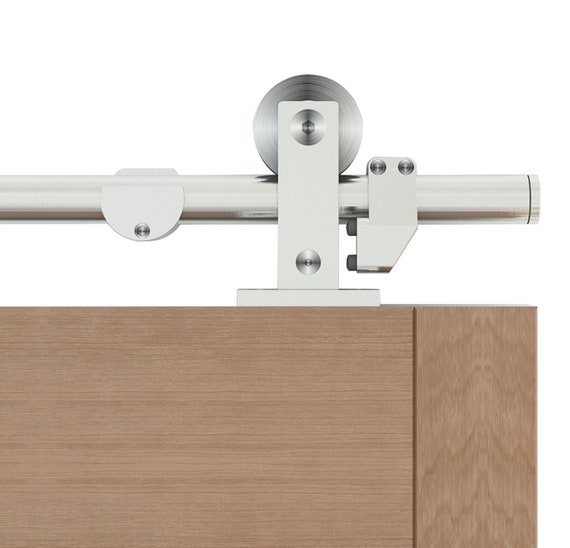 Diyhd Brushed Stainless Steel Top Mount Sliding Barn Door Etsy
