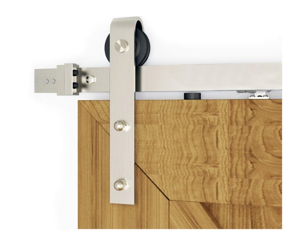 Diyhd Soft Closing Brushed Nickel Steel Sliding Barn Door Etsy