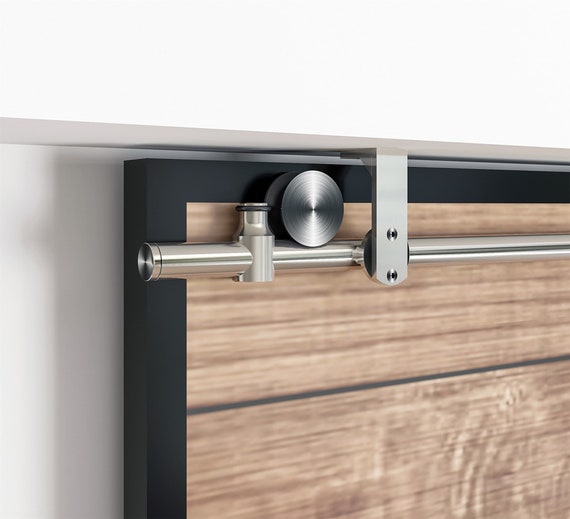 Diyhd Stainless Steel Flat Roller Ceiling Mount Sliding Barn Door Hardware