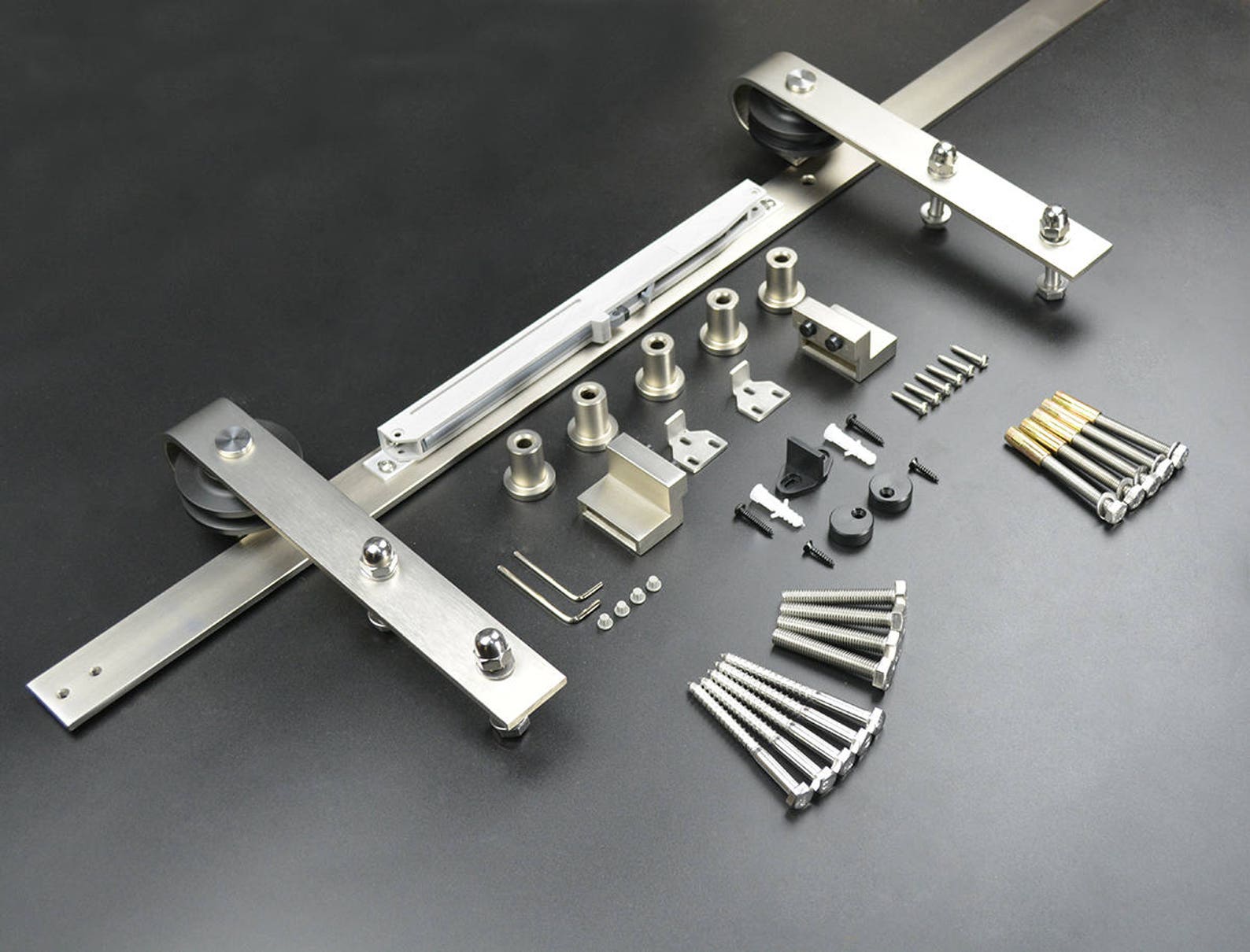 DIYHD Soft Closing Brushed Nickel Steel Sliding Barn Door Etsy