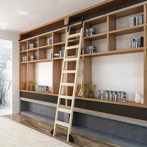 DIYHD Black Steel Rolling Ladder Hardware Sliding Library Etsy