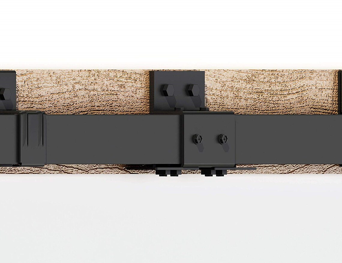 DIYHD Box Track Double Sliding Barn Door HardwareWall Mount Etsy
