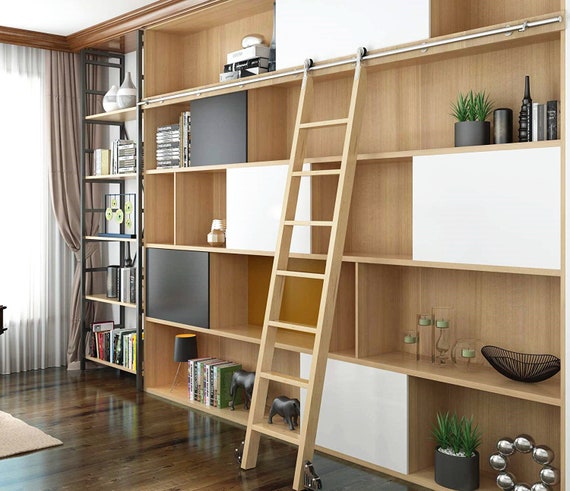 Diyhd Stainless Steel Sliding Library Ladder Hardwareno Etsy