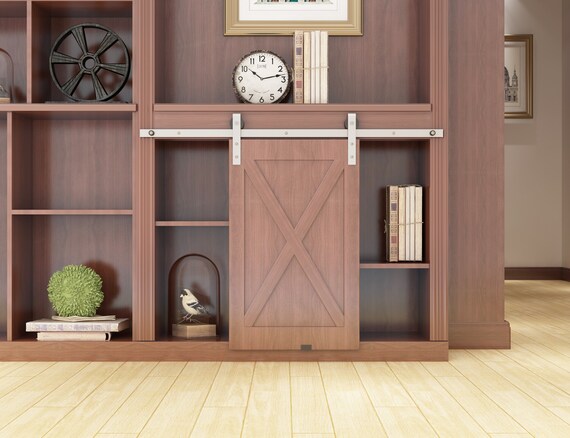 Small Cabinet Barn Door Hardware Stainless Steel Brushed Etsy