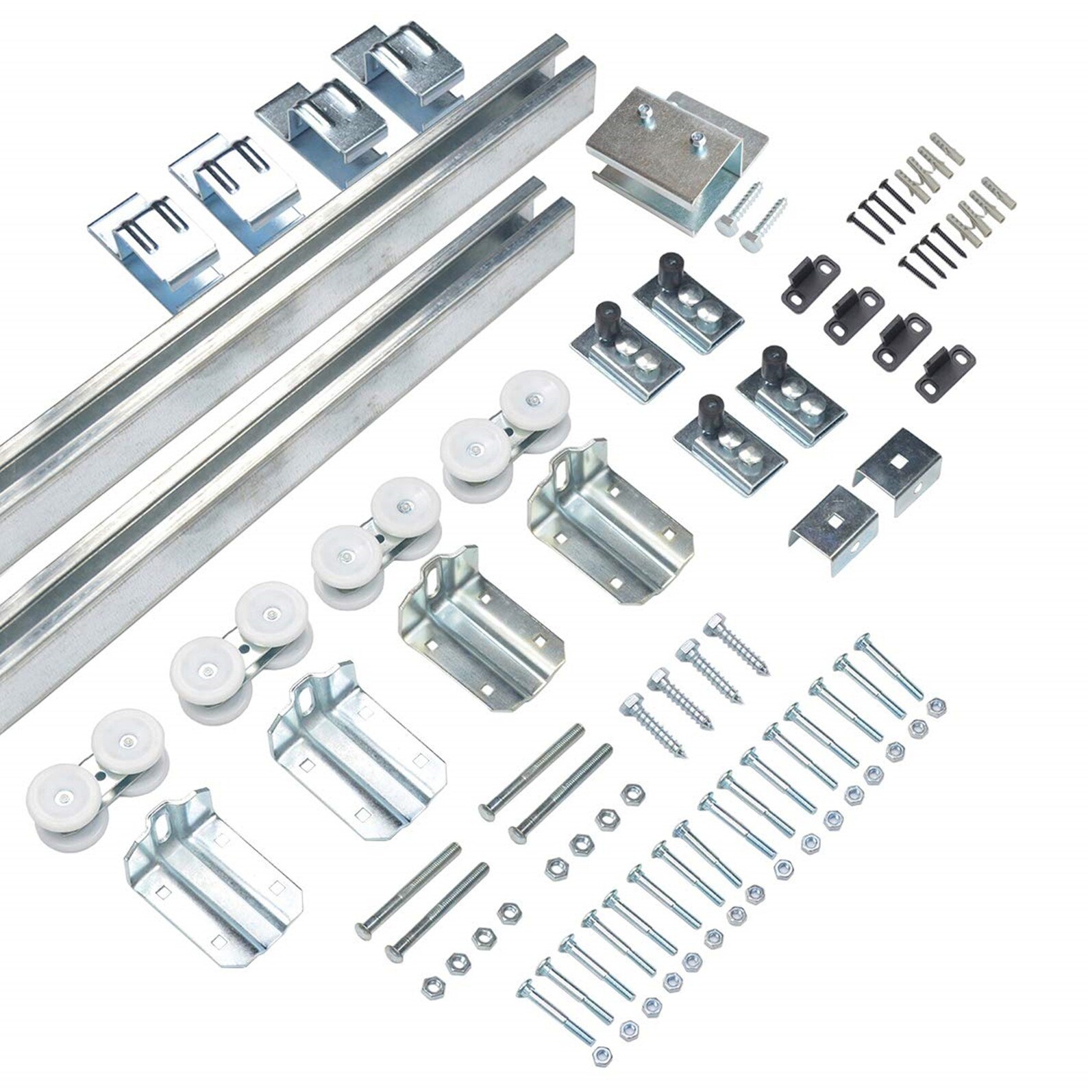 DIYHD Box Track Double Sliding Barn Door Hardwarewall Mount Etsy