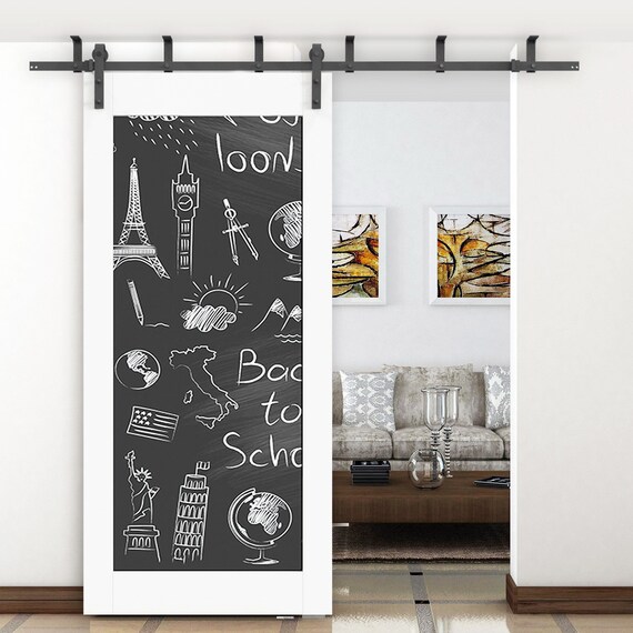 Diyhd Ceiling Mount Rustic Black Bent Straight Sliding Barn Etsy