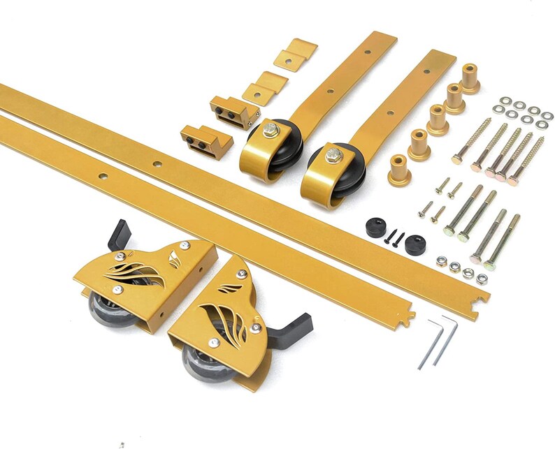 DIYHD Wooden Ladder Rolling Hardware Sliding Library Ladder Etsy