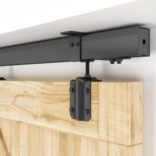 Diyhd Ceiling Mount Black Box Track Sliding Barn Door Hardware Diyhd Ceiling Mount Black Box Track, Sliding Barn Door Rail