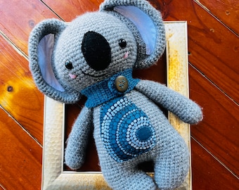 Oso koala juguete de peluche hecho a mano tejido a crochet de lana