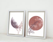 Moon Boho Wall Art Set of 2