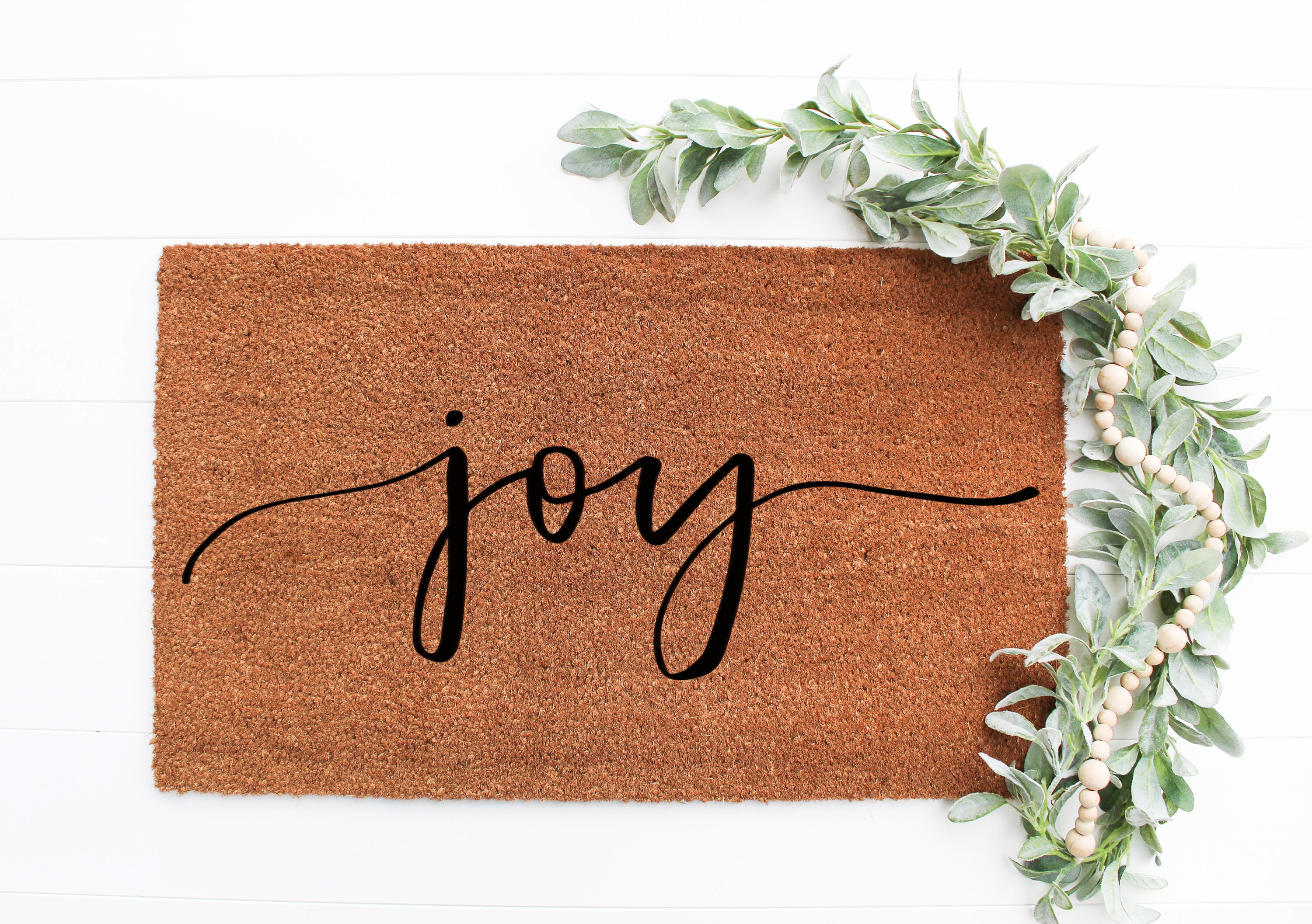 Joy Doormat Christmas Door Mat Holiday Mat Xmas Etsy