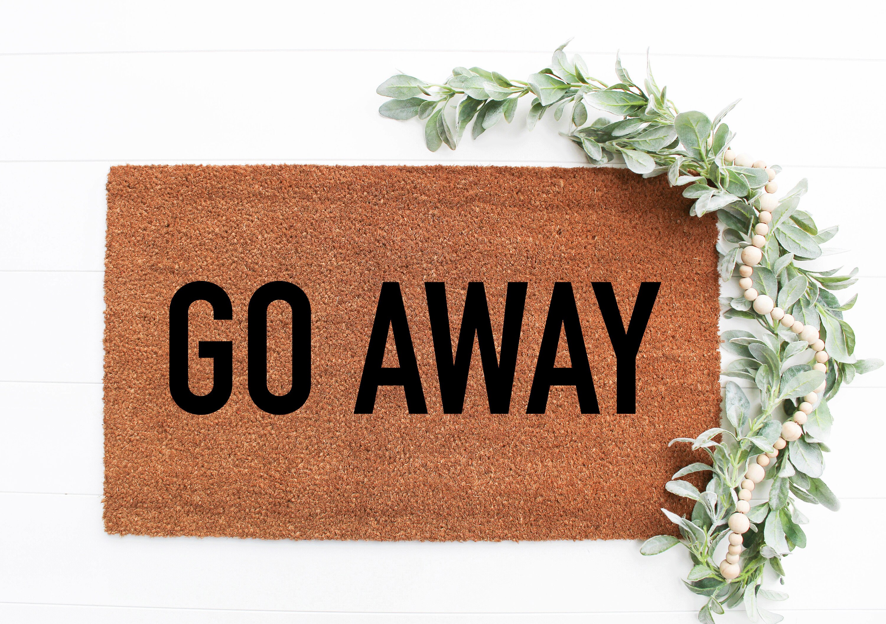 Go Away Doormat Funny Door Mat Unique Gift Cute Rug Etsy