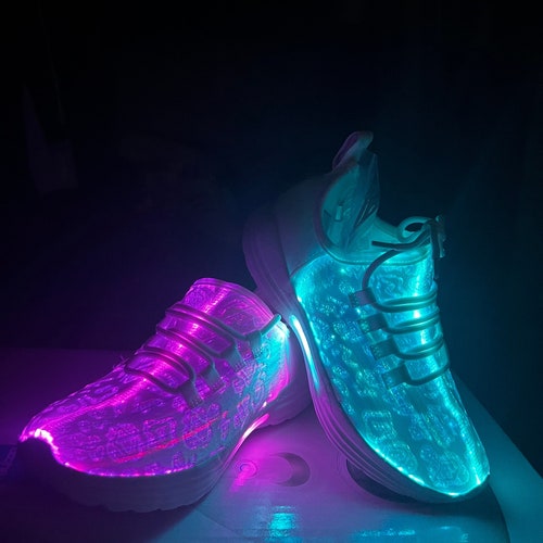 Fiber Optic LED Shoes 2nd Generation RECHARGABLE 7 Colors - Etsy