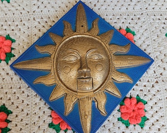Vintage Gemmy Galaxy Plaque, Singing Sun (fully operating, new in box)