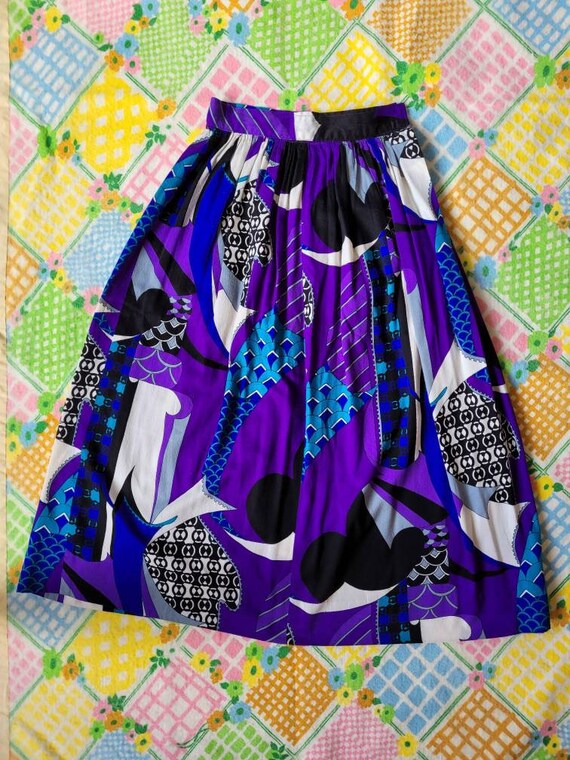 1960s vintage psychedelic maxi skirt