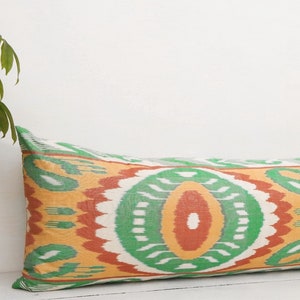 Body Pillow Long Pillow Ikat Extra Long Pillow Lumbar Throw Pillow Boho Pillow For Bed Body Pillow Cover Long Lumbar Pillow Ottoman Pillow