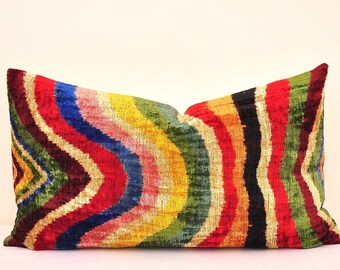Velvet Ikat Pillows Etsy