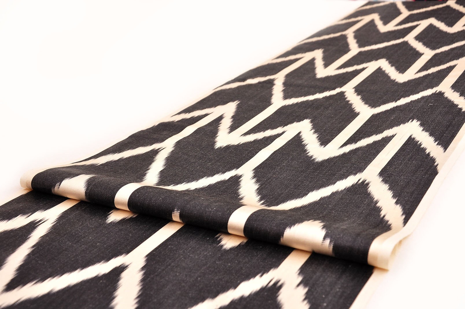 Black Ikat Fabric Silk Ikat Fabric Handmade Ikat Fabric Etsy