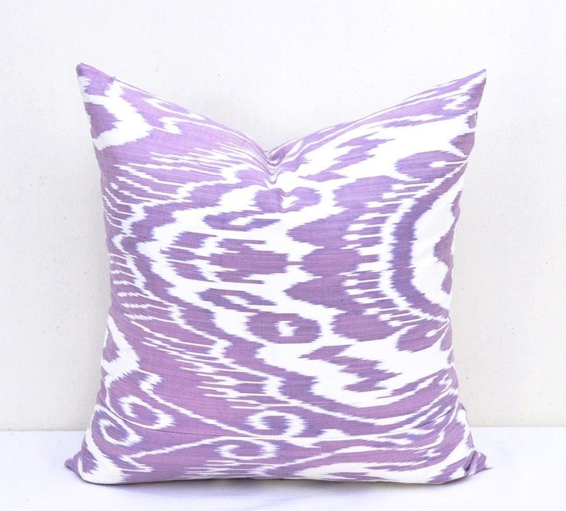 20x20 Plum Ikat Pillow Ikat Cushion Accent Decorative Etsy