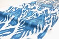 Blue Silk Ikat Fabric By The Yard, Ikats Woven Silks from Central Asia, ikat textile art of Central Aisa, buy uzbek ikat from Bukhara direct product logo