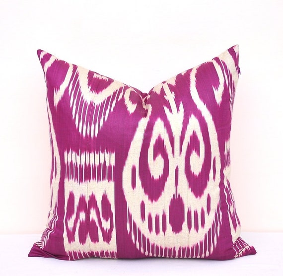 Purple Ikat Pillow Ikat Cushion Accent Decorative Pillow Etsy