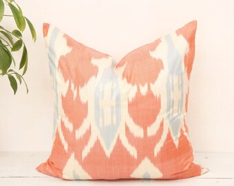 The Pillow Collection Set of 2 18 x 18 Down Filled Djuna Ikat Throw Pillows Orange 2 Piece The Pillow Collection Set of 2 18 x 18 Down Filled Djuna Ikat Throw Pillows Orange 2 Piece