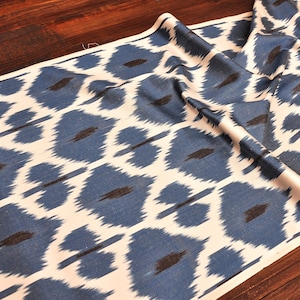 designer fabric royal blue dress fabric silk fabric ikat fabric organic ikat fabric by meters high-quality material ikat fabric sustainable