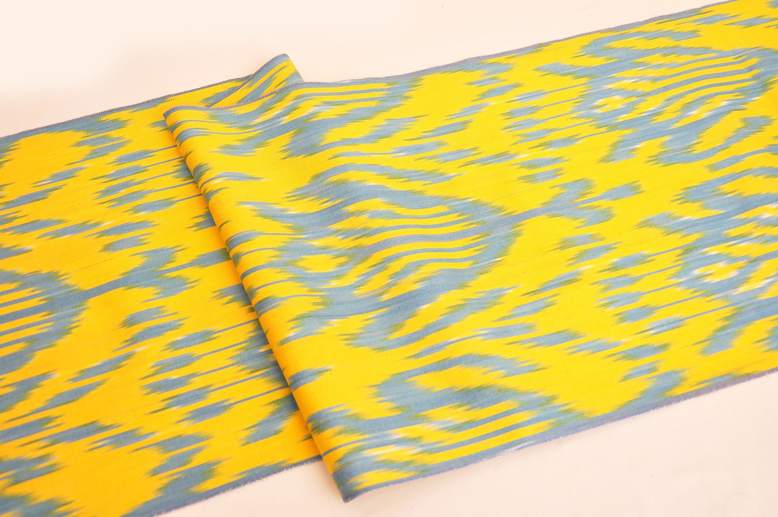 Yellow ikat fabric yellow ikat fabric by meters silk ikat Etsy
