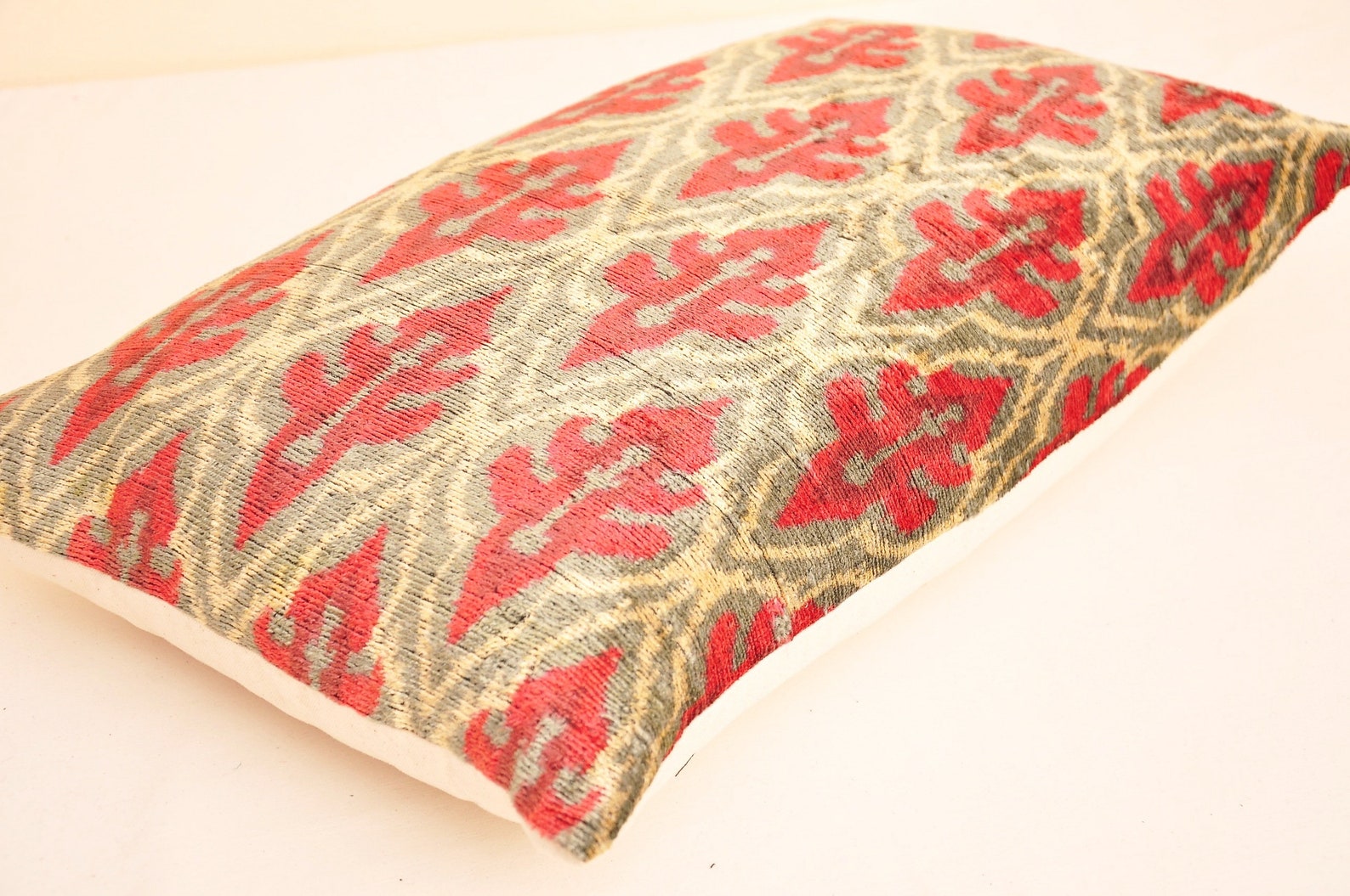 Pillowme Home Designer Ikat Pillow Silk Velvet Pillow Etsy