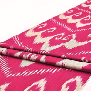 Indian Red Ikat Fabric by Meters, Upholstery Fabric Handloom, Clothing ...