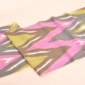 Handdyed ikat fabric, Handwoven ikat fabric, Handmade ikat upholstery fabric, Ikat designer fabric, Colorful ikat fabric, Uzbek ikat fabrics