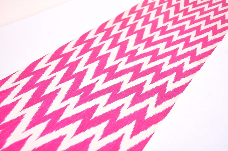 hand woven fabric handloom clothing ikat fabric silk ikat fabric sewing fabric Hot pink chevron ikat fabric by the yard upholstery