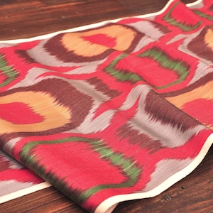 Colorful silk ikat fabric, ikat fabric by the yard, ikat fabric, silk ikat fabric, handloom fabric, organic fabric, upholstery ikat fabric