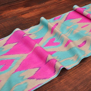 Bright colorful fabric, multicolor silk fabric upholstery, silk fabric by metre, colorful textile and fabrics, ikat fabric by the meter sale