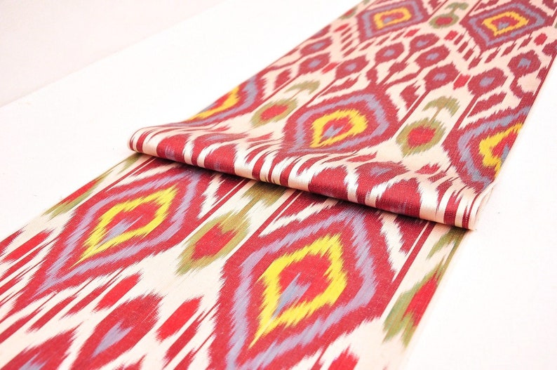Red Ikat Fabric Silk Ikat Fabric Handmade Ikat Fabric - Etsy Sweden