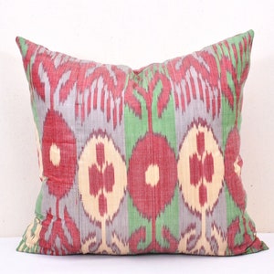 20x20 Multi color ikat pillow, ikat pillow case, silk Ikat cushion, Decorative pillow, cotton ikat pillow, silk ikat pillow, Ikat cushion