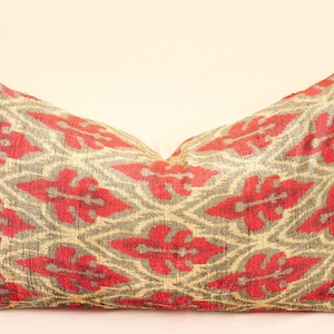Pillowme home designer ikat pillow, Silk velvet pillow, Organic silk velvet pillow, Accent decorative pillow, Handmade Velvet ikat pillow