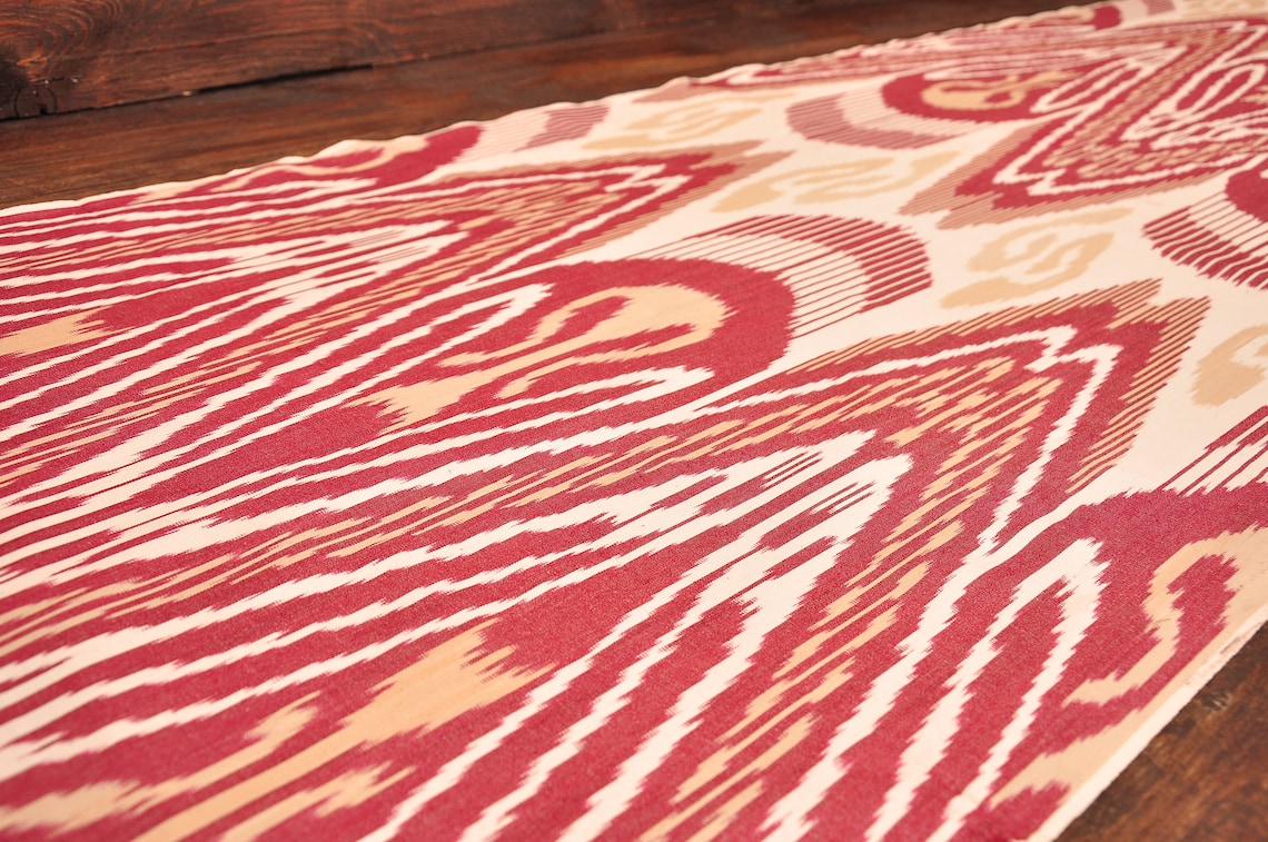 65 Cm Wide Ikat Fabric Sale Organic Cotton Fabric Online Etsy