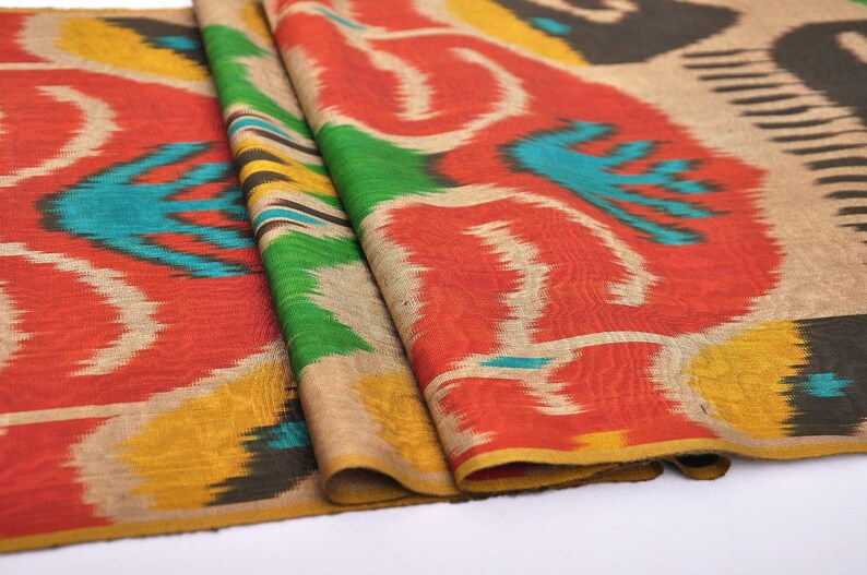 Multi color ikat fabric by the yard ikat upholstery fabric Etsy