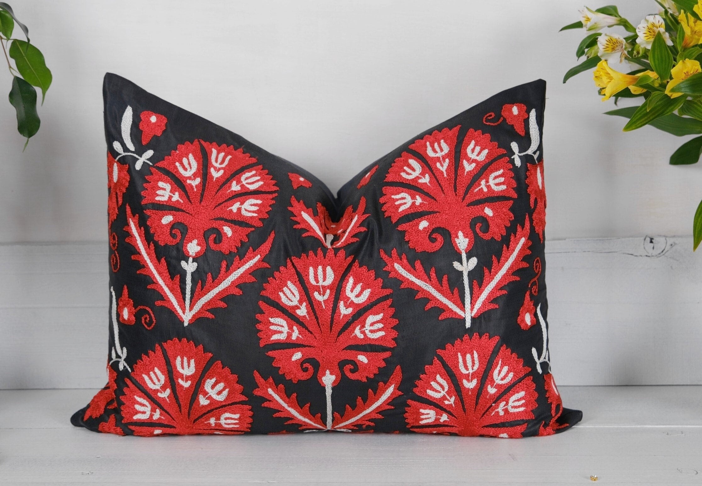 Indian Suzani Designer Home Decor Sofa Pillow Case Handmade Decorative
