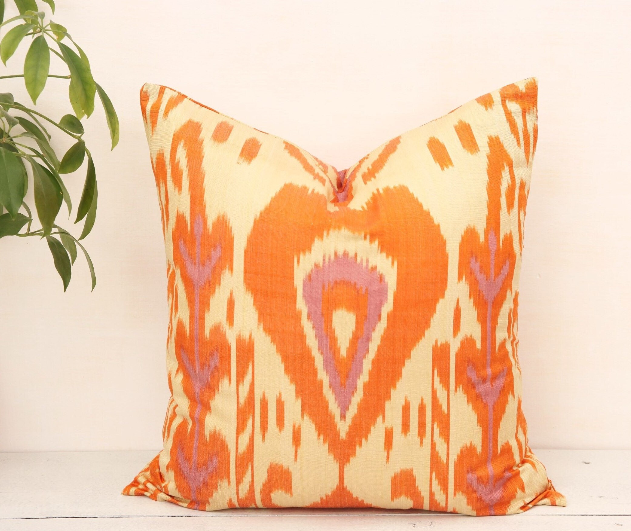 Orange Cushion Covers Boho Throw Pillowcase Sofa Cushion Etsy