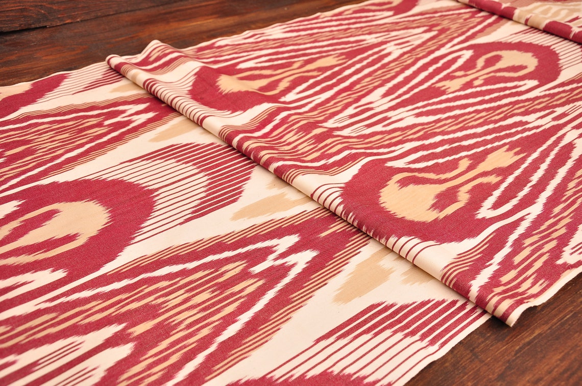65 Cm Wide Ikat Fabric Sale Organic Cotton Fabric Online Etsy